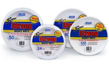 Picture of SUPER STRONG 9" COATED PAPER PLATE - WHITE - 1/600 CASE