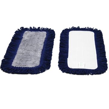 Picture of DUST MOP - 24" - BLUE - W/VELCO BACK FOR FLAT MOP BASE - 1 EACH - 6 DOZEN PER CASE