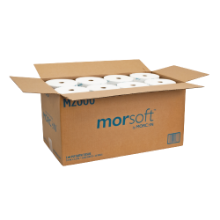 Picture of MORSOFT M2000 1-PLY BATH TISSUE - WHITE - 4 X 3.9" - 2,000 sheets/ROLL - 24 PER CASE (48)