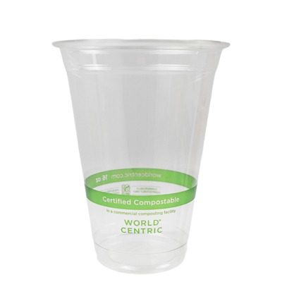 Axis. 16 OZ CLEAR CUPS - PLA - COMPOSTABLE - 20 / 50 CS