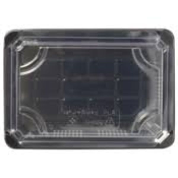 Picture of 7X5X2" BLACK SUSHI BOX W/PLA CLEAR LID - 3 / 100 CS